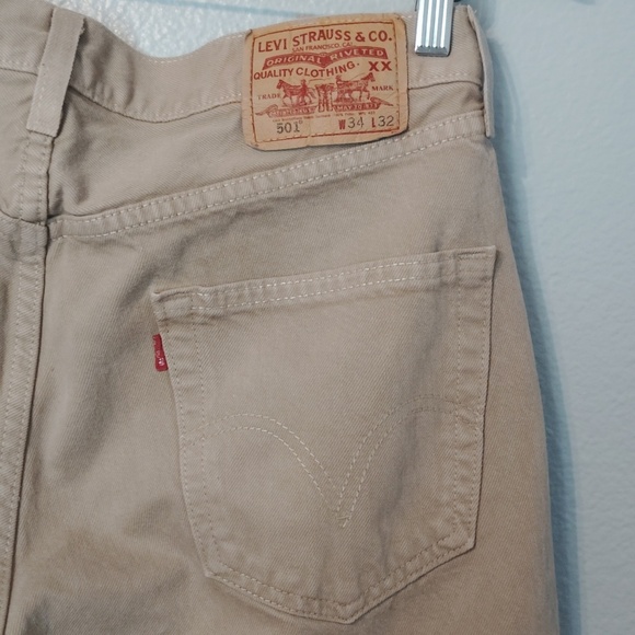 Levi's 501 Button Fly Denim Size 34 X 32 - Picture 3 of 16